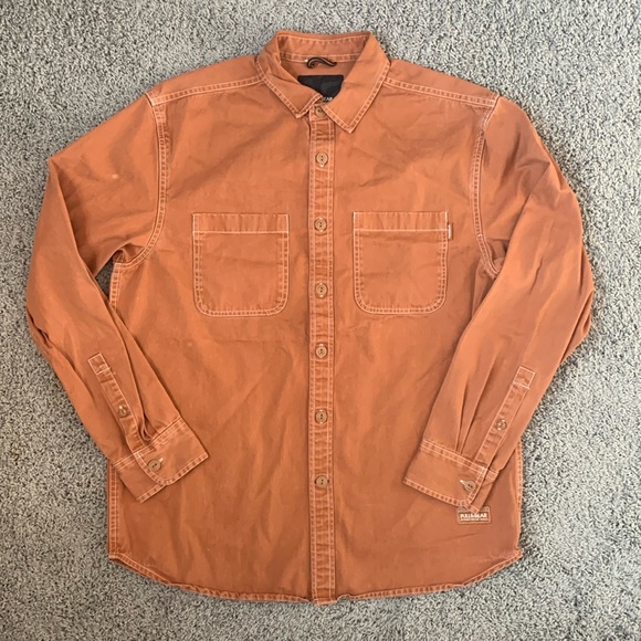 Pull & Bear Streetwear Burnt Orange Button Down - Picture 1 of 13